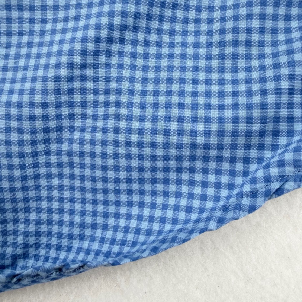 Vineyard Vines Tucker Shirt Mens Large Blue Gingham Performance Excellent - Picture 4 of 7